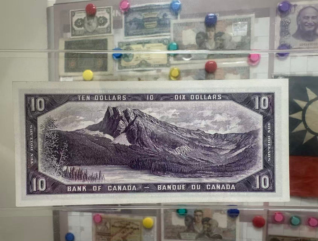 1954 Bank Of Canada $10 Beattie/Rasminsky Modified S/T AU
