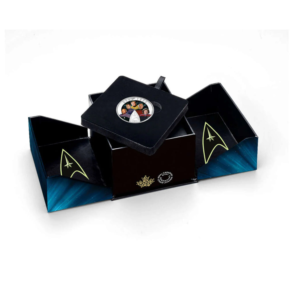 2017 $30 Star Trek Five Captains - 2 Oz Pure Silver Coloured