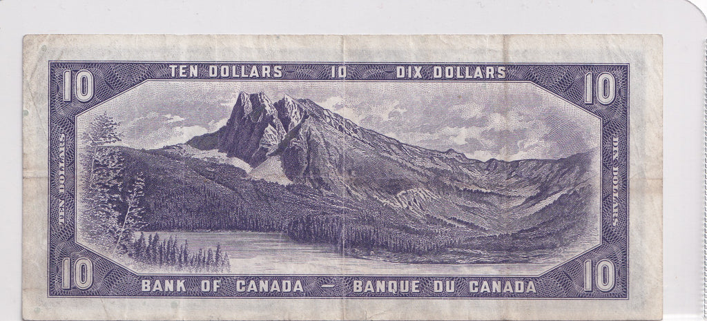 $10 1954 Bank of Canada Note Devil Face B/D Coyne-Towers, VF