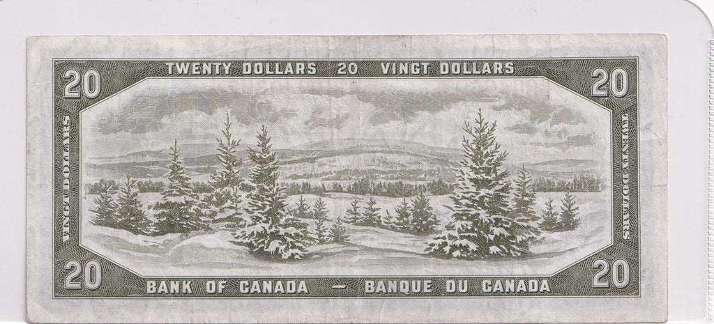 $20 1954 Bank of Canada Note Devil Face B/E Beattie-Coyne, VF