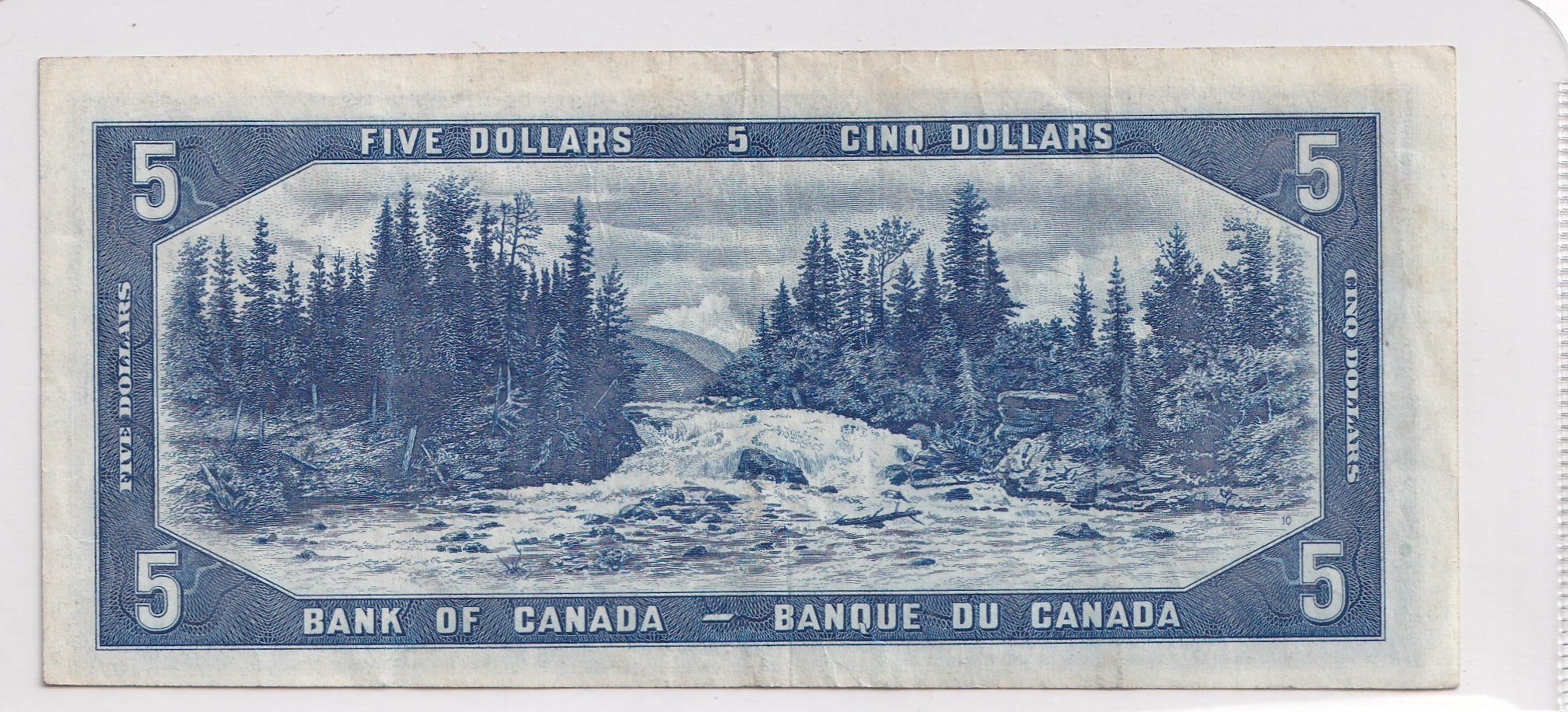$5 1954 Bank of Canada Note Devil Face E/C Beattie-Coyne VF