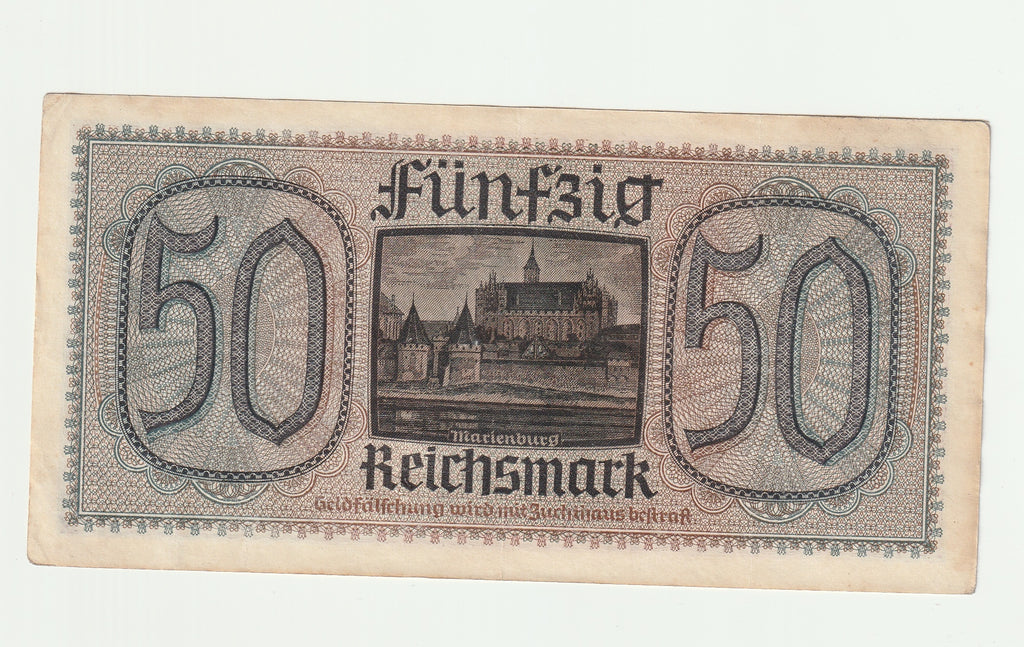 Nazi Germany Third Reich 1940-1945 Occupied Territories 50 Reichsmark