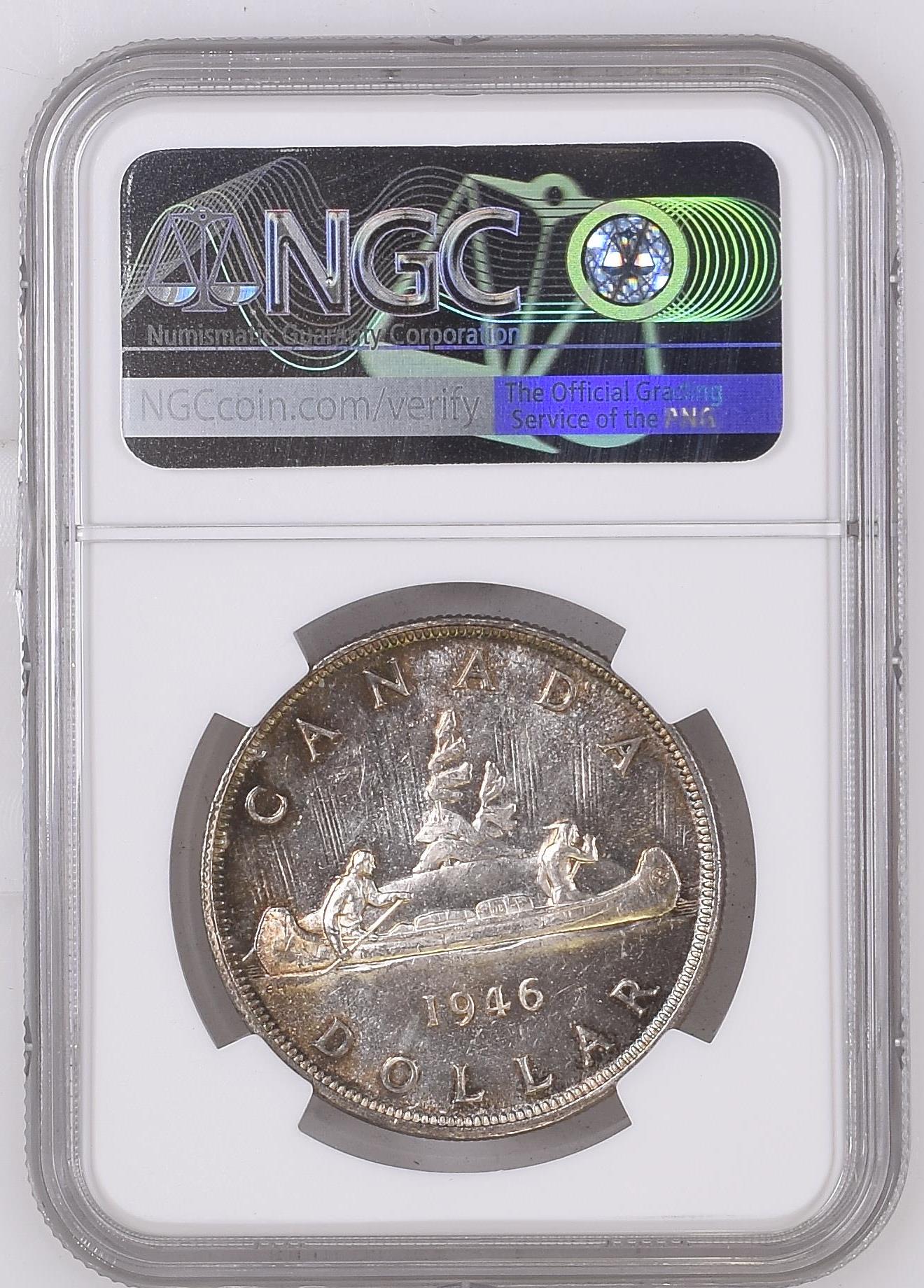 Canada 1946 Silver Dollar NGC MS-62