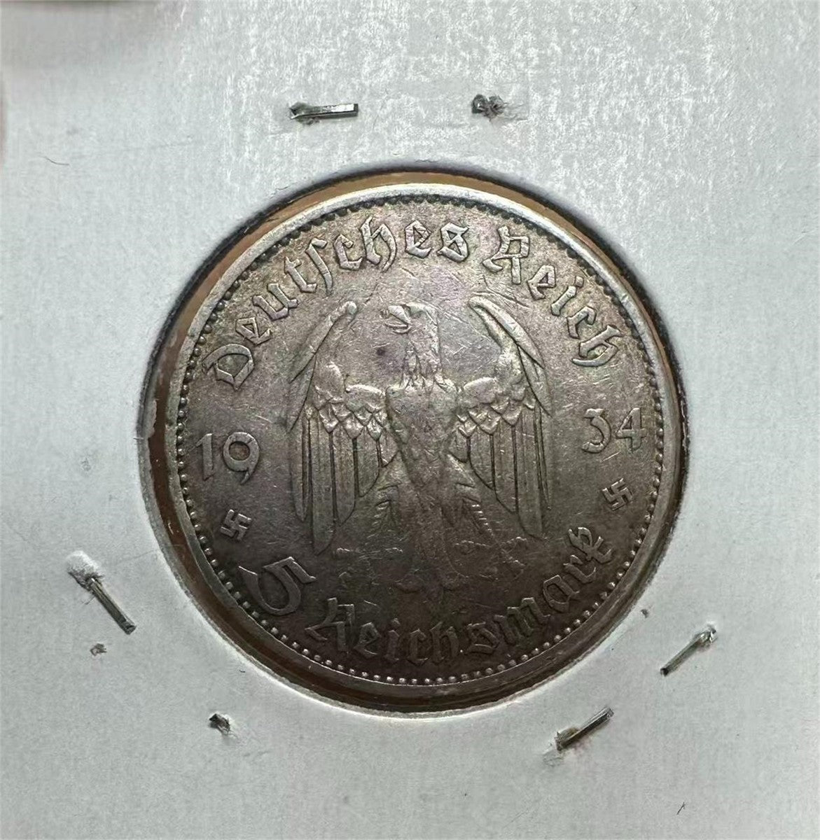 Germany 1934A Pre WW2- Third Reich Nazi 5 Reichsmark
