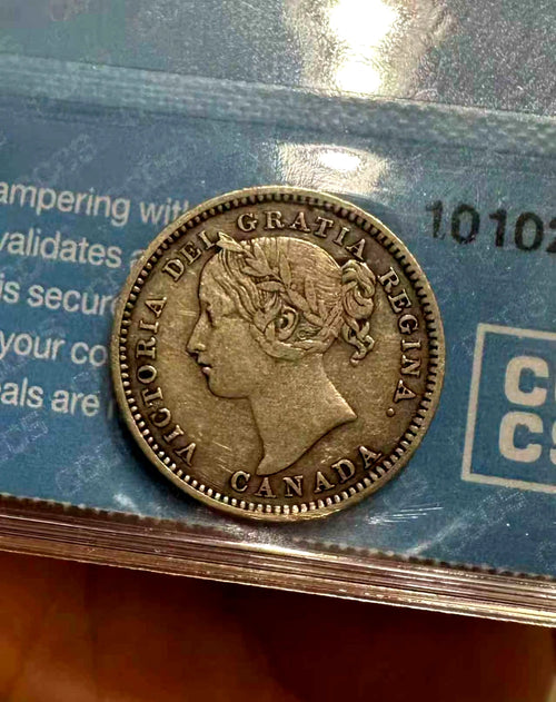 Canada 1896 Queen Victoria 10 Cents CCCS VF-20 Obv.6