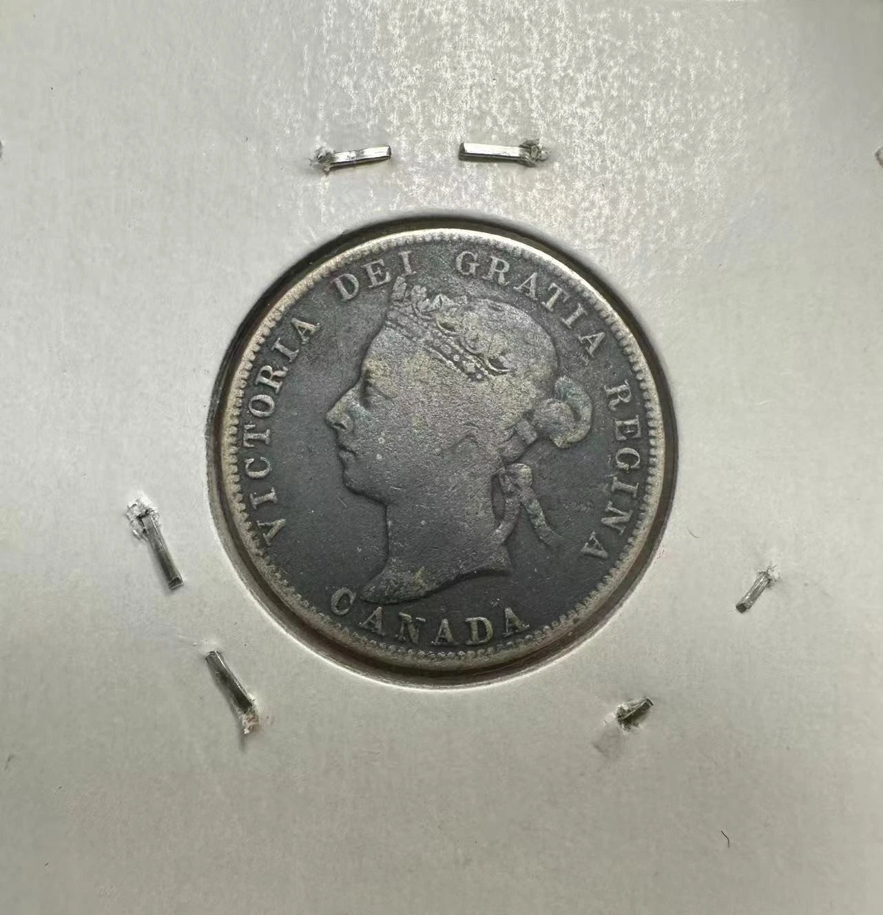 1891 Canada 25 Cents 92.5% Silver Canadian Quarter Queen Victoria Key Date VG
