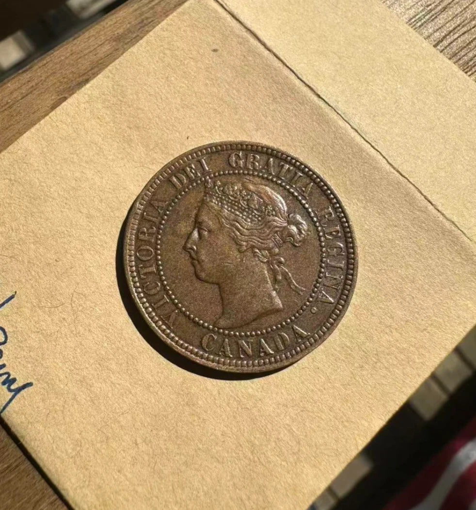High Grade Canada 1901 Large Penny 1 Cent Queen Victoria Coin