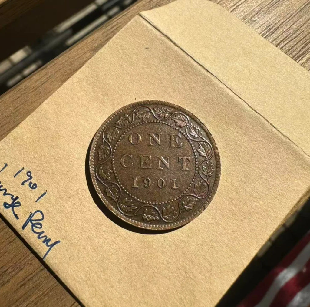 High Grade Canada 1901 Large Penny 1 Cent Queen Victoria Coin